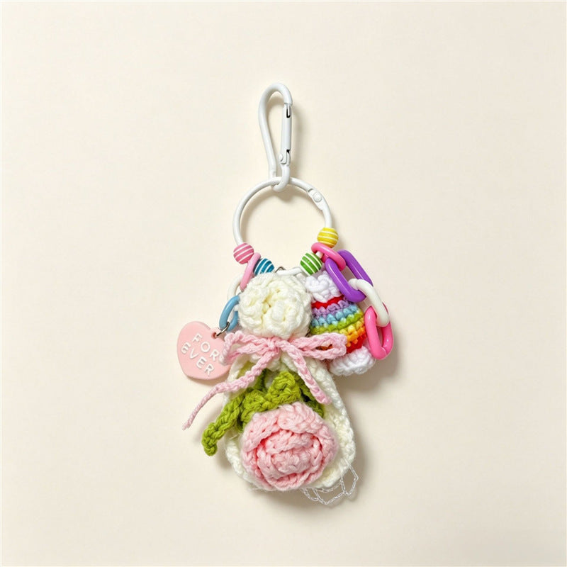 Whale Braid Key Chain Made Of Wool Yarn Featuring A Cute Style, Perfect For Spring Accessories