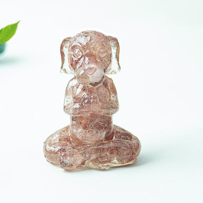 Modern Style Natural Stone Animal Figurine For Christmas Home Decoration