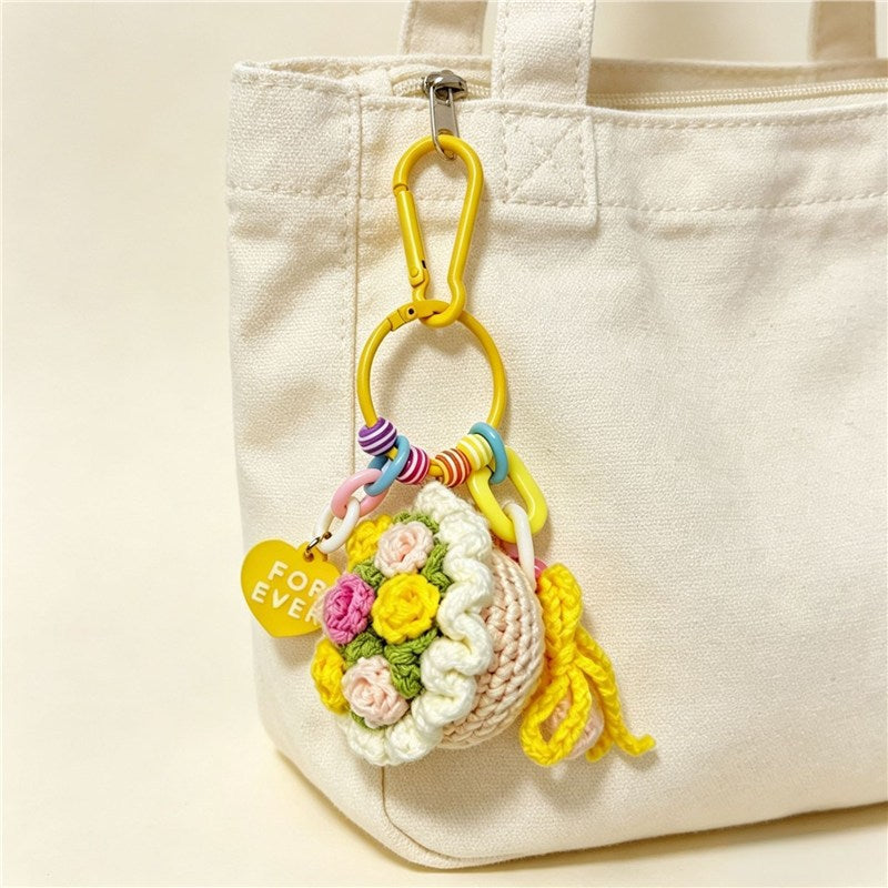 Whale Braid Key Chain Made Of Wool Yarn Featuring A Cute Style, Perfect For Spring Accessories