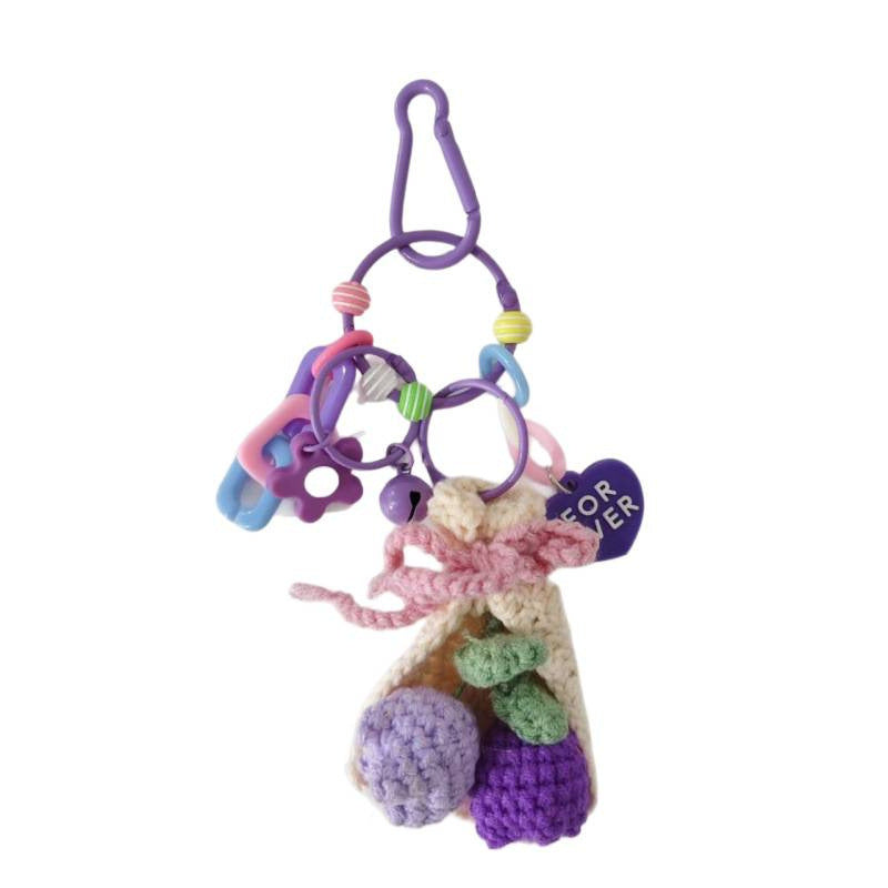 Whale Braid Key Chain Made Of Wool Yarn Featuring A Cute Style, Perfect For Spring Accessories