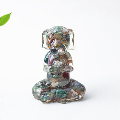 Modern Style Natural Stone Animal Figurine For Christmas Home Decoration
