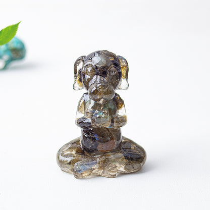 Modern Style Natural Stone Animal Figurine For Christmas Home Decoration