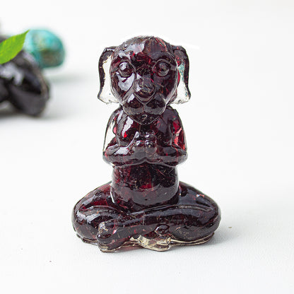 Modern Style Natural Stone Animal Figurine For Christmas Home Decoration