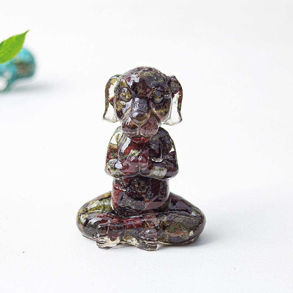 Modern Style Natural Stone Animal Figurine For Christmas Home Decoration