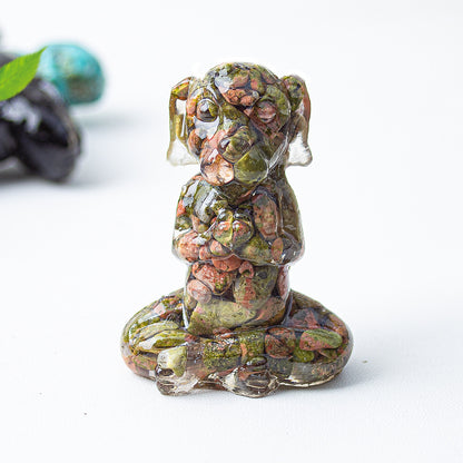 Modern Style Natural Stone Animal Figurine For Christmas Home Decoration