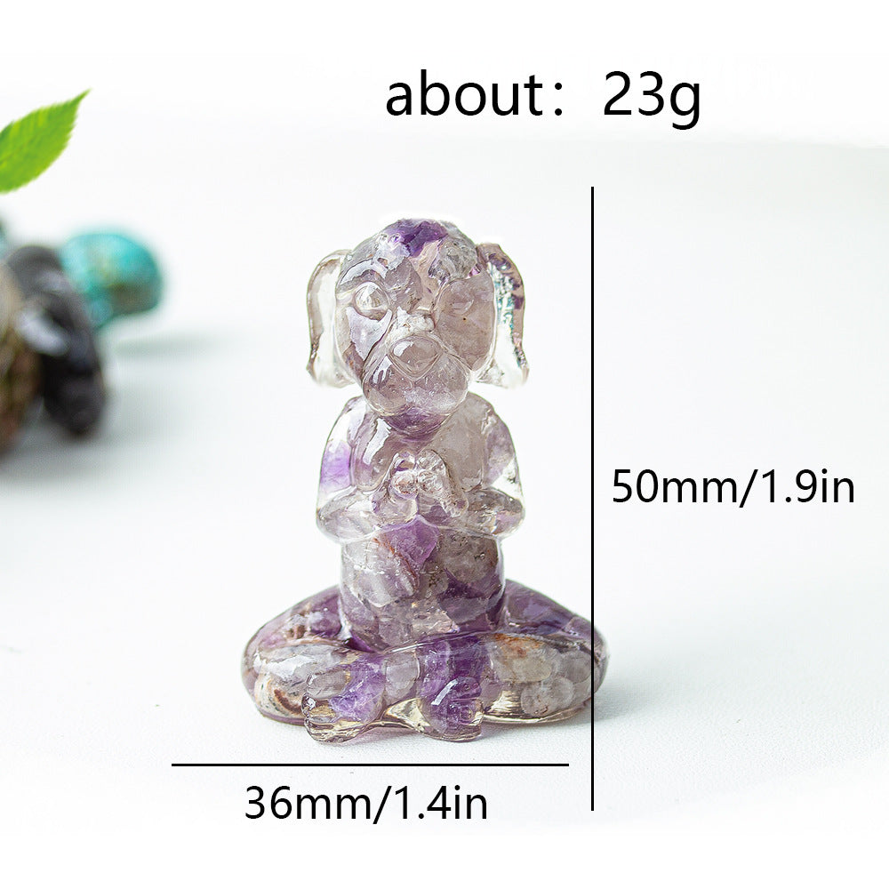 Modern Style Natural Stone Animal Figurine For Christmas Home Decoration