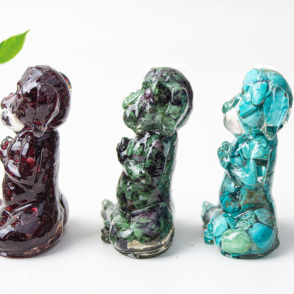 Modern Style Natural Stone Animal Figurine For Christmas Home Decoration