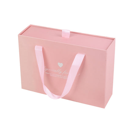 Cute Paper Jewelry Box In Natural Pink, Ideal For Gift Wrapping Supplies And Party Activities