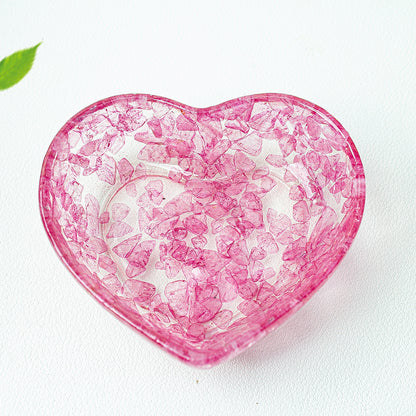 Modern Style Resin Heart Shape Ornaments For Christmas Home Decoration
