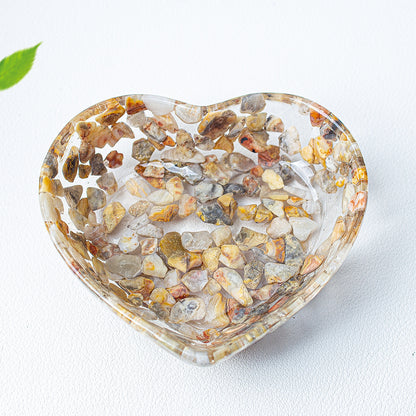 Modern Style Resin Heart Shape Ornaments For Christmas Home Decoration
