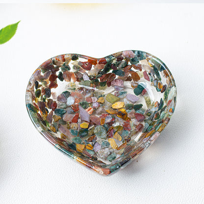 Modern Style Resin Heart Shape Ornaments For Christmas Home Decoration