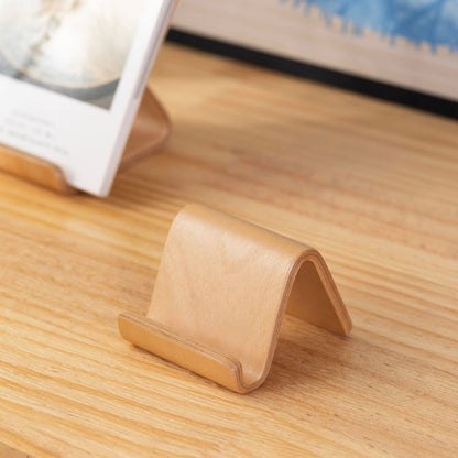 Simple Style Portable Desktop Phone Stand Made Of Wood, Ideal For Convenient Phone Viewing