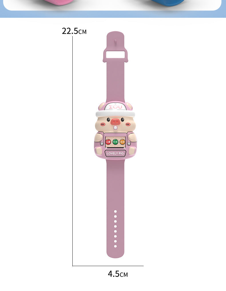 Cartoon LED Toys Made Of Durable Plastic In Natural Pink Color, Fun Electronic Toy For Kids