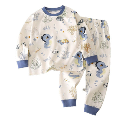 Cartoon Toddler Children's Underwear Set In Cotton With Warm Features For Sleeping, 1 Set