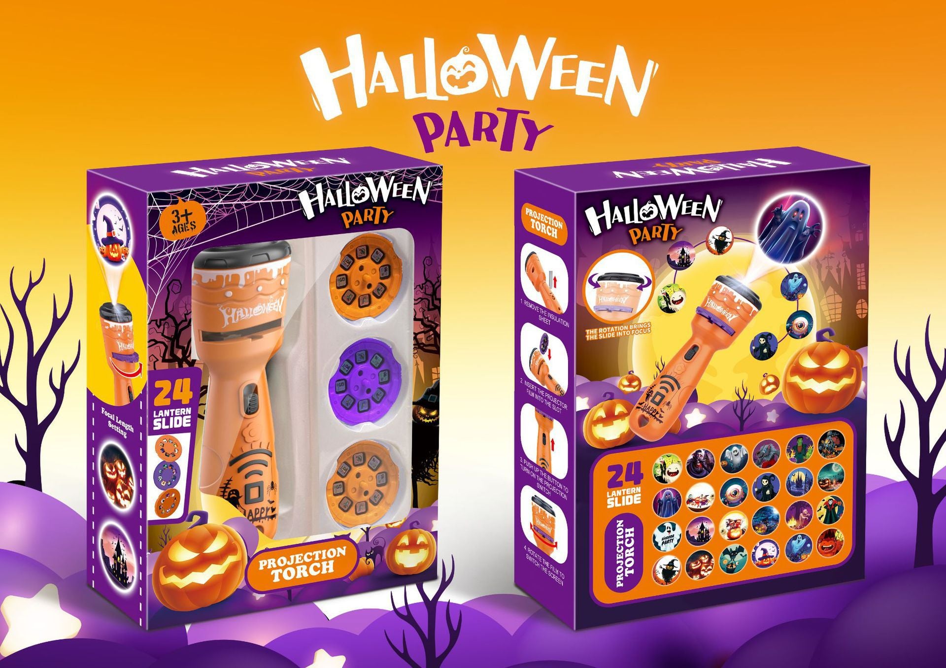Halloween Pumpkin LED Toy In Orange Plastic, Perfect For Festive Decoration And Fun