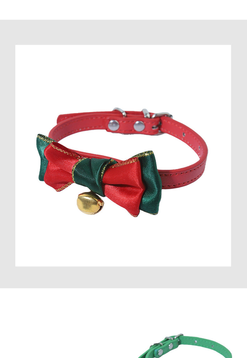 Christmas Bell Pet Collar In Polyester For All Seasons, Festive Holiday Accessory For Your Pet