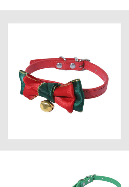 Christmas Bell Pet Collar In Polyester For All Seasons, Festive Holiday Accessory For Your Pet