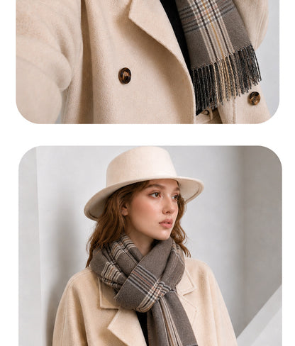 Plaid Polyester Scarf For Women, Stylish Winter Accessory
