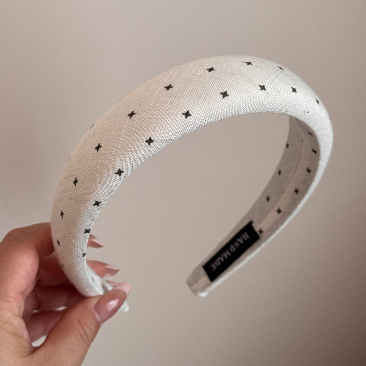 Star Pattern Spa Headband For Women In White Cloth, Perfect For Summer