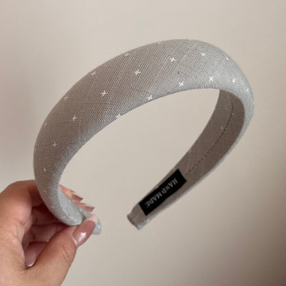 Star Pattern Spa Headband For Women In White Cloth, Perfect For Summer