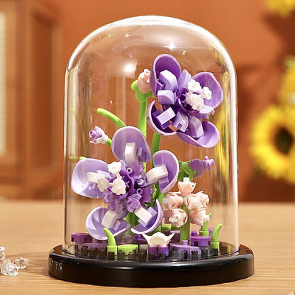 Valentine's Day Multicolor Flowers Building Toys For Kids Ages 7-16, Plastic Construction Set For Children Unisex