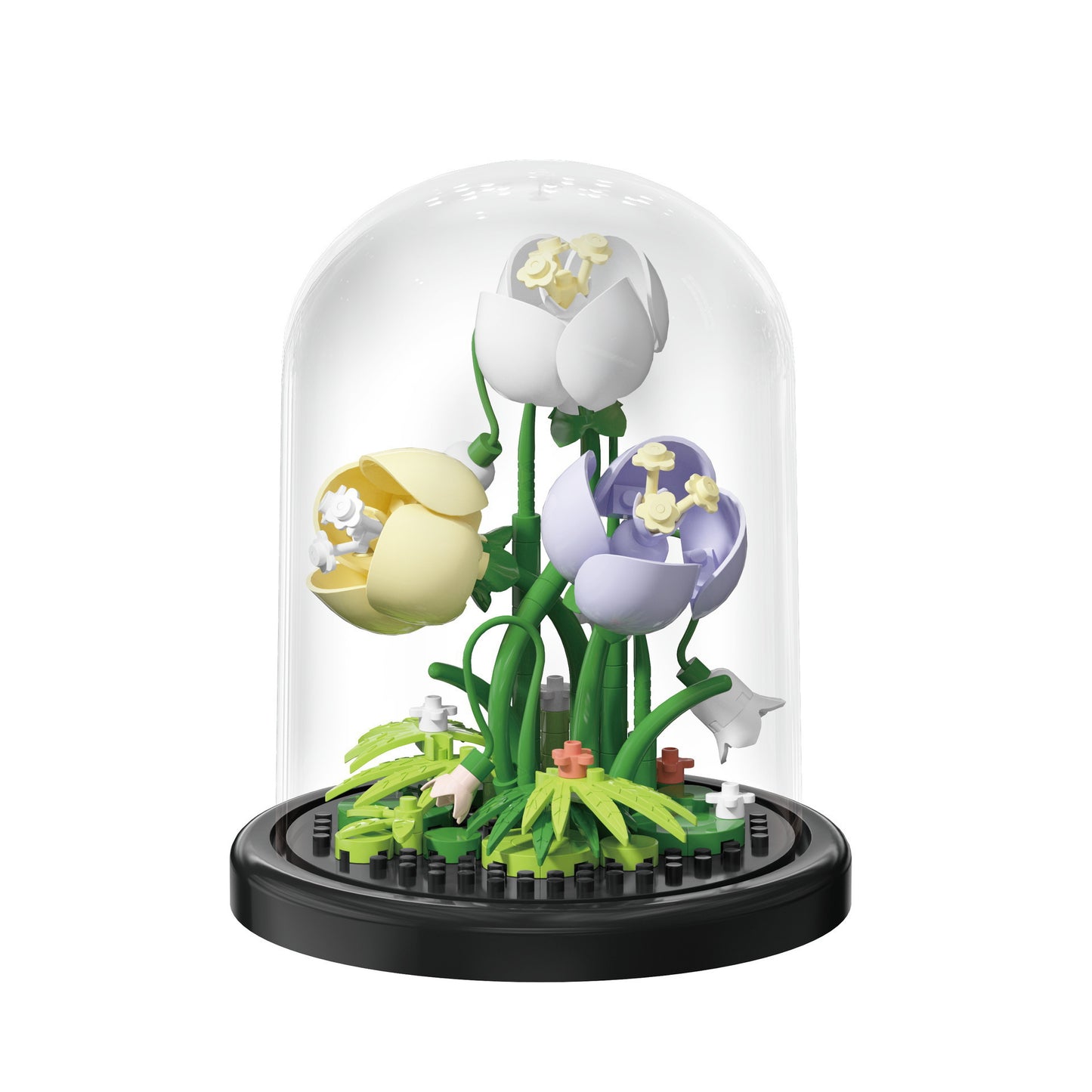 Valentine's Day Multicolor Flowers Building Toys For Kids Ages 7-16, Plastic Construction Set For Children Unisex