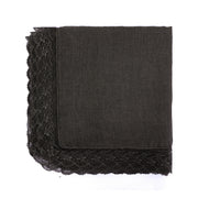 Dark Brown [110cm Rayon Square Scarf]