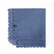 Blue [110cm Rayon Square Scarf]