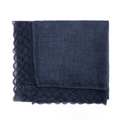 Navy Blue [110cm Rayon Square Scarf]