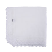 White [110cm Rayon Square Scarf]