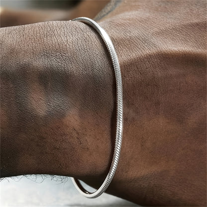 Handmade Men's 304 Stainless Steel Cuban Link Chain Curb Chain Bracelet