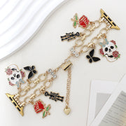 Gold Chain Skull Butterfly