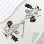 Silver Chain Black Orange Pumpkin
