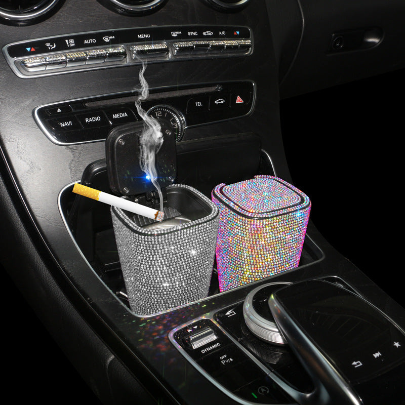 Plastic Car Interior Decoration White Car Ashtray For Vehicle Use