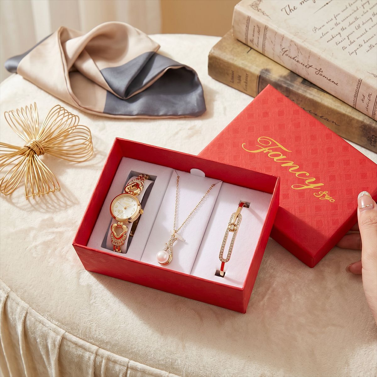 Strap Watch Business Gift Set In Simple Style With Paper Material, Perfect For Valentine's Day And Birthday