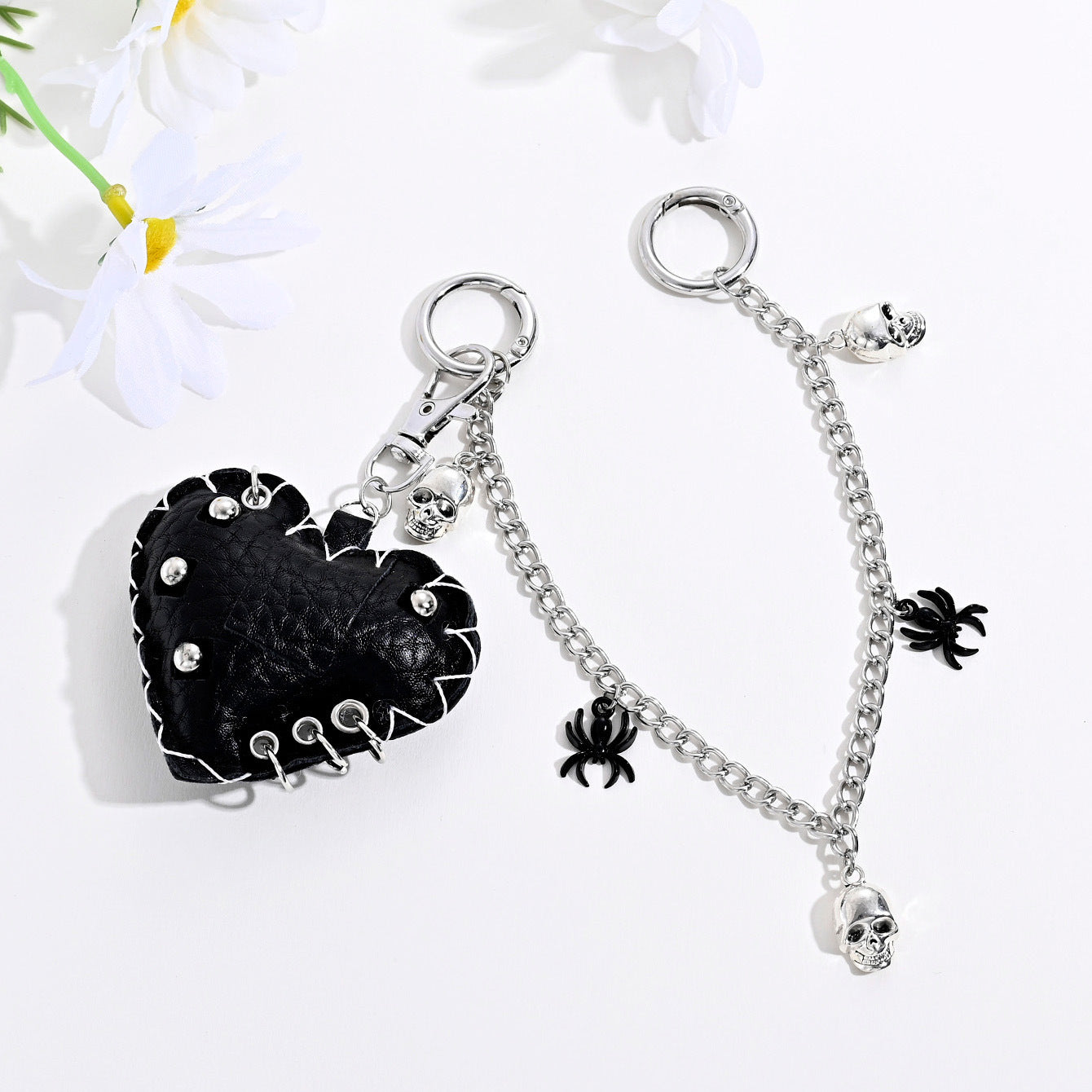 Heart Shape Key Chain Featuring Durable Zinc Material With PU Inlay For Stylish And Long-Lasting Use