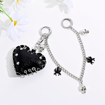 Heart Shape Key Chain Featuring Durable Zinc Material With PU Inlay For Stylish And Long-Lasting Use