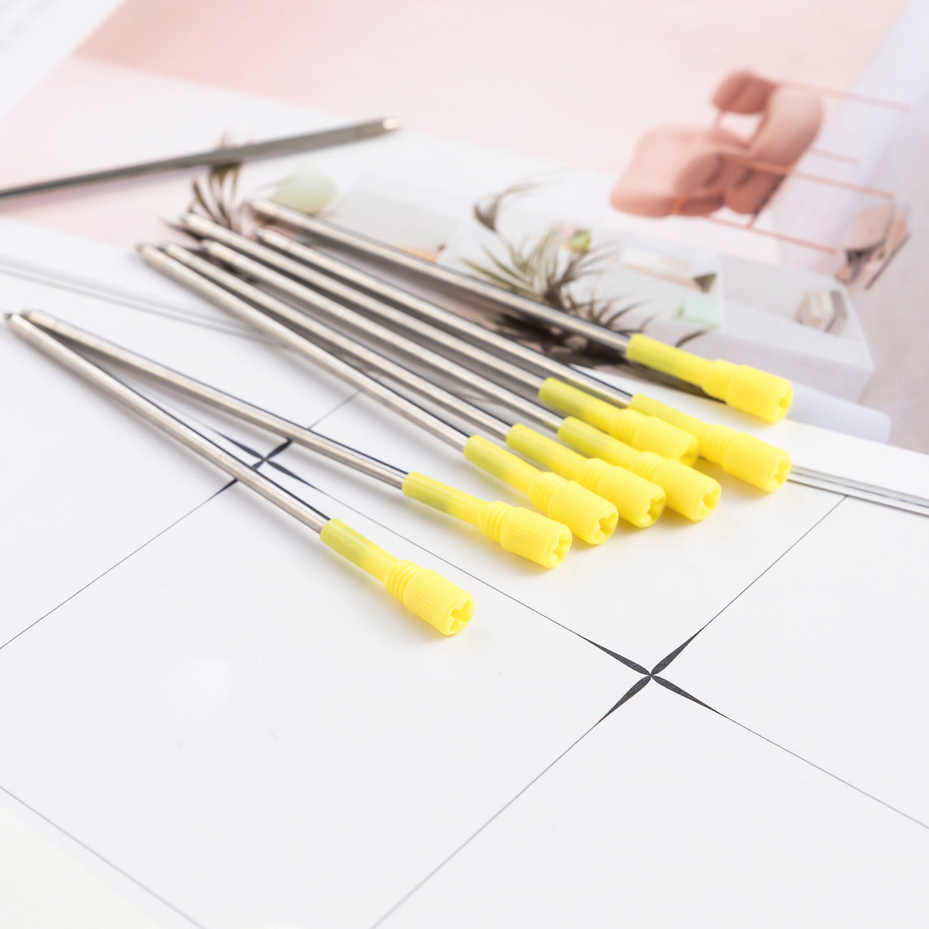 Gem Alloy Refill For Stationery Pens Featuring Durable Material And Smooth Writing