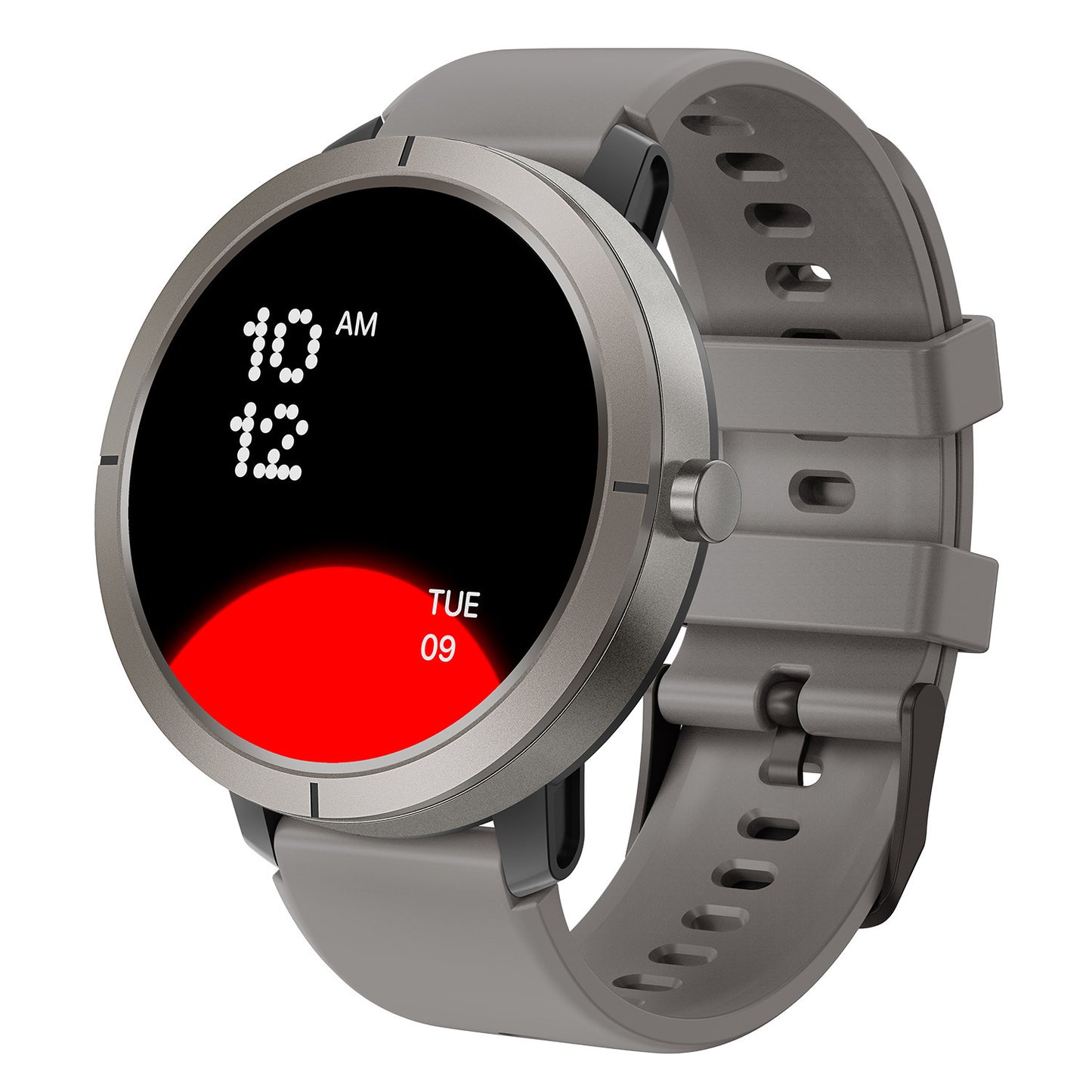 Unisex Smart Watch With Round Dial, Silica Gel Strap, Ordinary Glass Mirror, And Number Display