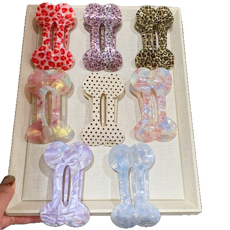 Sweet Leopard Print Hairpin Made Of Acetic Acid Sheets, Unisex Hair Accessory For Summer