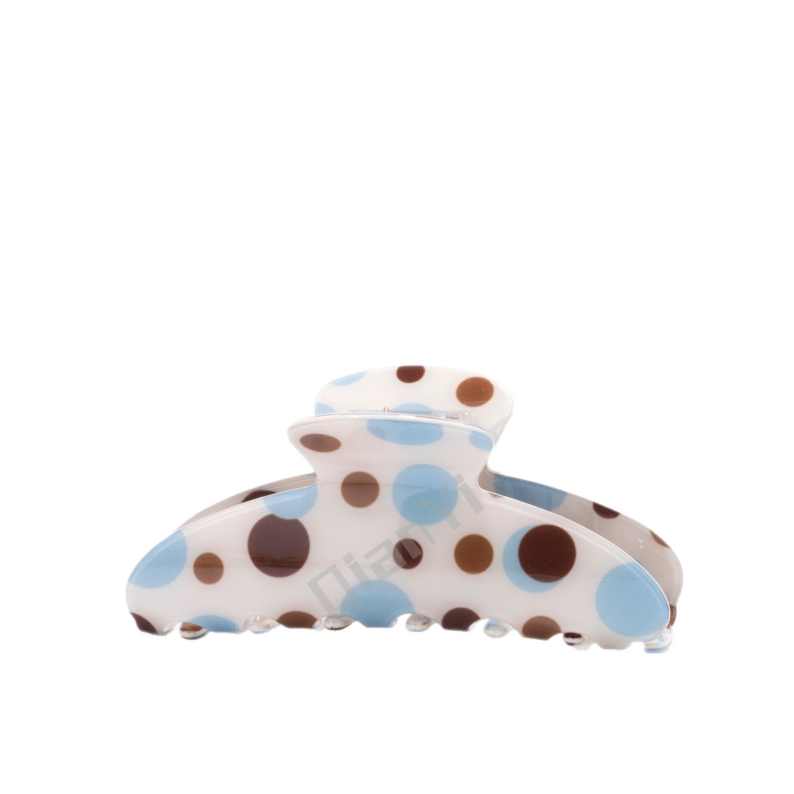 Sweet Polka Dots Hair Claw For Women Made Of Acetic Acid Sheets In Beige