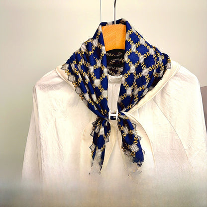 Fairy Style Silk Scarf, Lightweight And Elegant For Summer Wear