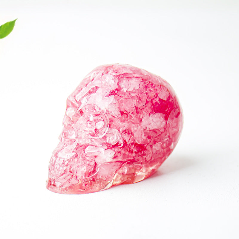 Modern Style Resin Skull Ornament For Christmas, Perfect Office Decoration