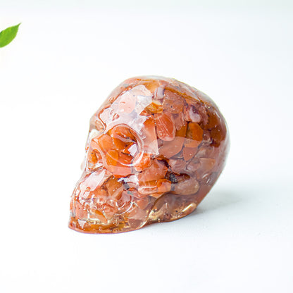 Modern Style Resin Skull Ornament For Christmas, Perfect Office Decoration