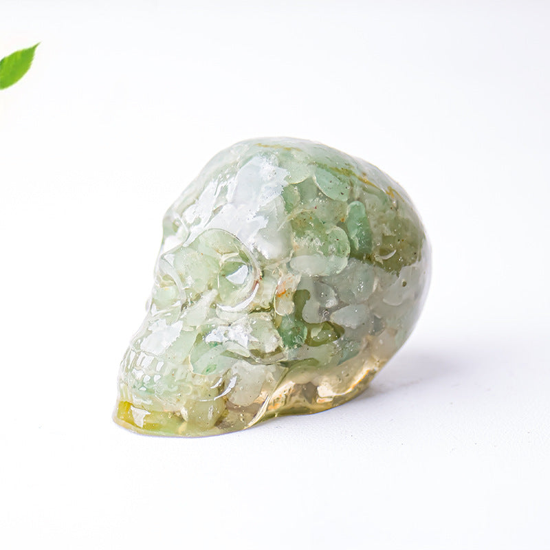 Modern Style Resin Skull Ornament For Christmas, Perfect Office Decoration