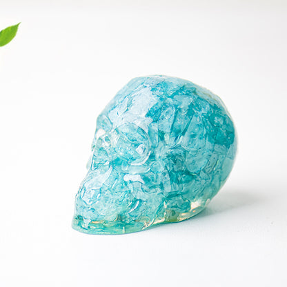 Modern Style Resin Skull Ornament For Christmas, Perfect Office Decoration
