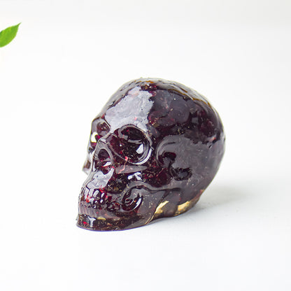 Modern Style Resin Skull Ornament For Christmas, Perfect Office Decoration