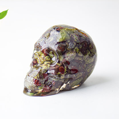 Modern Style Resin Skull Ornament For Christmas, Perfect Office Decoration