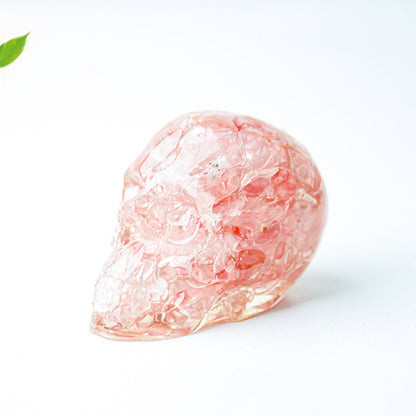 Modern Style Resin Skull Ornament For Christmas, Perfect Office Decoration