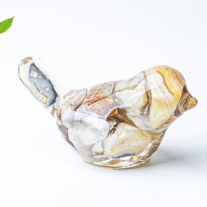 Modern Style Resin Bird Sculpture For National Day, Perfect Office Resin Craft Decoration